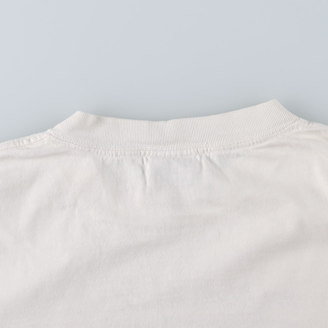 90'S ONEITA POWER-T Art T-Shirt, Made in USA, Men's XL equivalent, Vintage cotton white type Vintage Second Hand