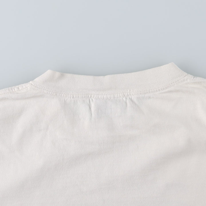 90'S ONEITA POWER-T Art T-Shirt, Made in USA, Men's XL equivalent, Vintage cotton white type Vintage Second Hand