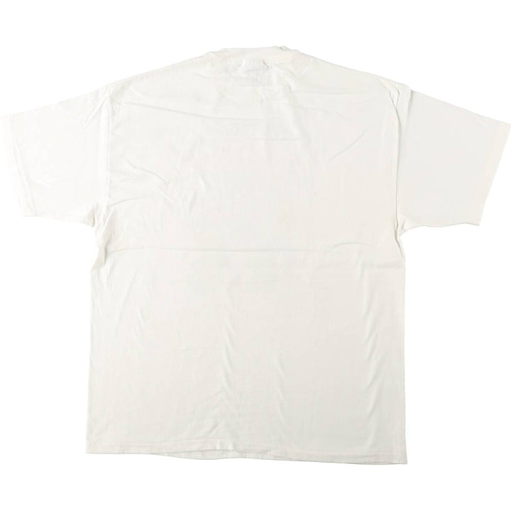 90'S Hanes BEEFY-T Photo T-Shirt, Made in USA, Men's XL equivalent, Vintage cotton white type Vintage Second Hand