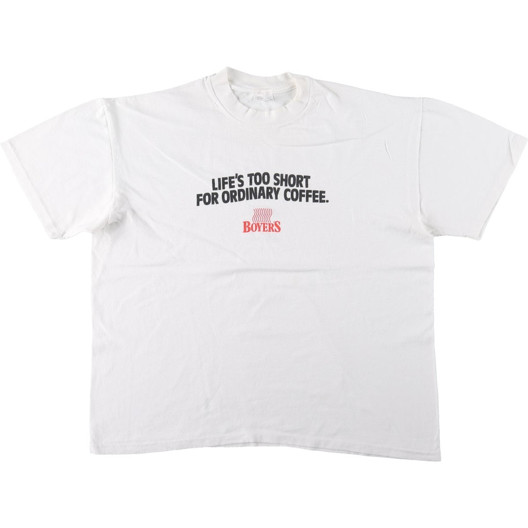 90'S Stedman Super HI CRU Advertising T-Shirt, Made in USA, Men's XL equivalent, Vintage cotton white type Vintage Second Hand