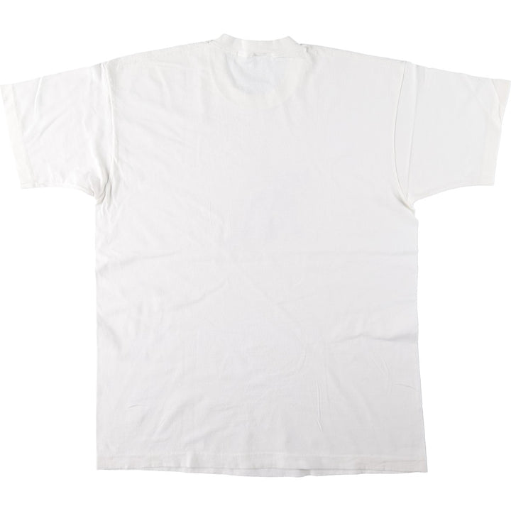 90'S Fruit of the Loom print T-shirt, Made in USA, Men's XL cotton white type Vintage Second Hand