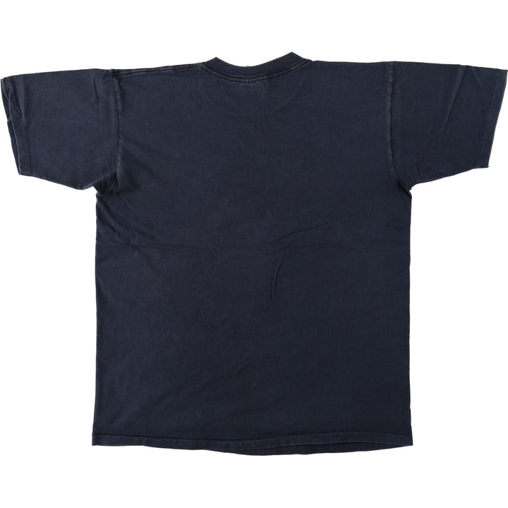 90'S ONEITA POWER-T Souvenir T-Shirt, Made in USA, Men's XL equivalent, Crew Neck (Round Neck), Vintage cotton black type Vintage Second Hand