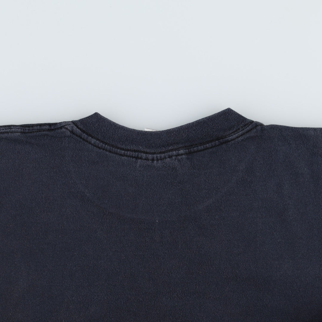 90'S ONEITA POWER-T Souvenir T-Shirt, Made in USA, Men's XL equivalent, Crew Neck (Round Neck), Vintage cotton black type Vintage Second Hand