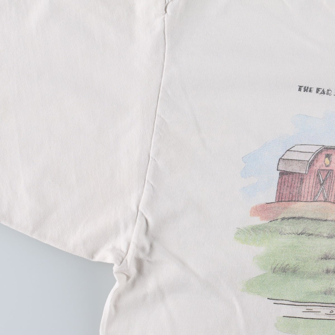 80'S THE FAR SIDE Gary Larson Art T-shirt, Made in USA, Men's XL equivalent, Vintage cotton white type Vintage Second Hand