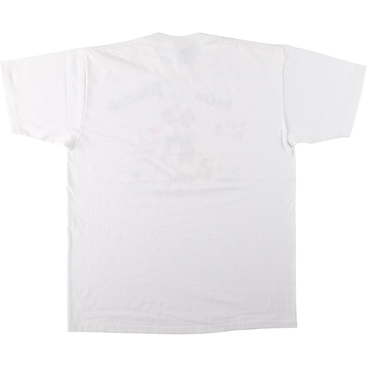 Vintage 80s-90'S Jerzees printed T-shirt, Made in USA, Men's Size L cotton white type Vintage Second Hand