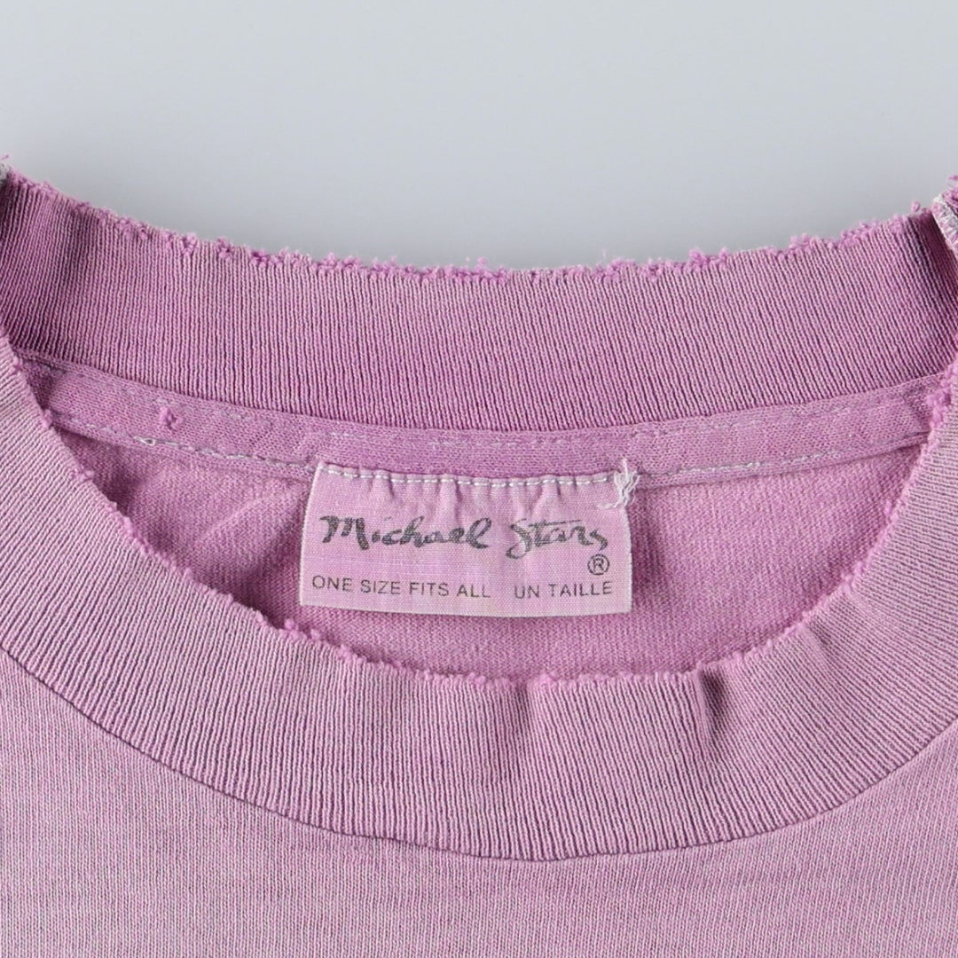 ~90'S Michael Stars Print T-Shirt, Made in USA, Men's Size L (Equivalent), Vintage cotton purple type Vintage Second Hand