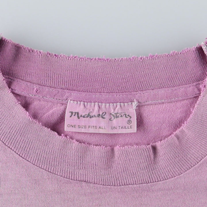 ~90'S Michael Stars Print T-Shirt, Made in USA, Men's Size L (Equivalent), Vintage cotton purple type Vintage Second Hand
