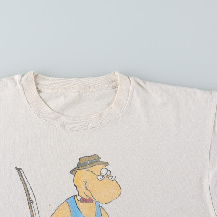 80'S Grandpasaurus Print T-Shirt, Men's Size M (Equivalent), Vintage unclear unbleached Vintage Second Hand