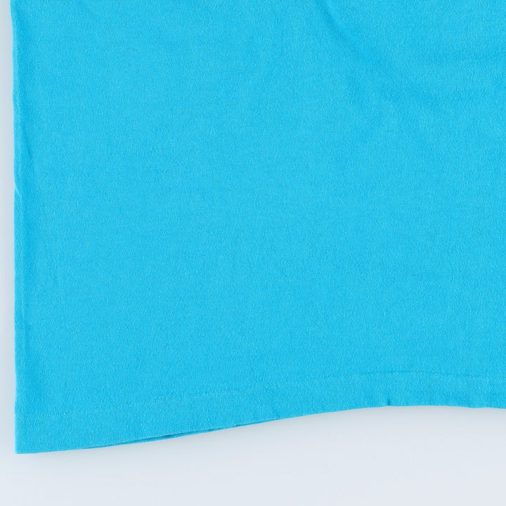90'S Fruit of the Loom Old Around the Bible Print T-Shirt, Made in USA, Men's XL equivalent, Vintage cotton turquoise blue Vintage Second Hand
