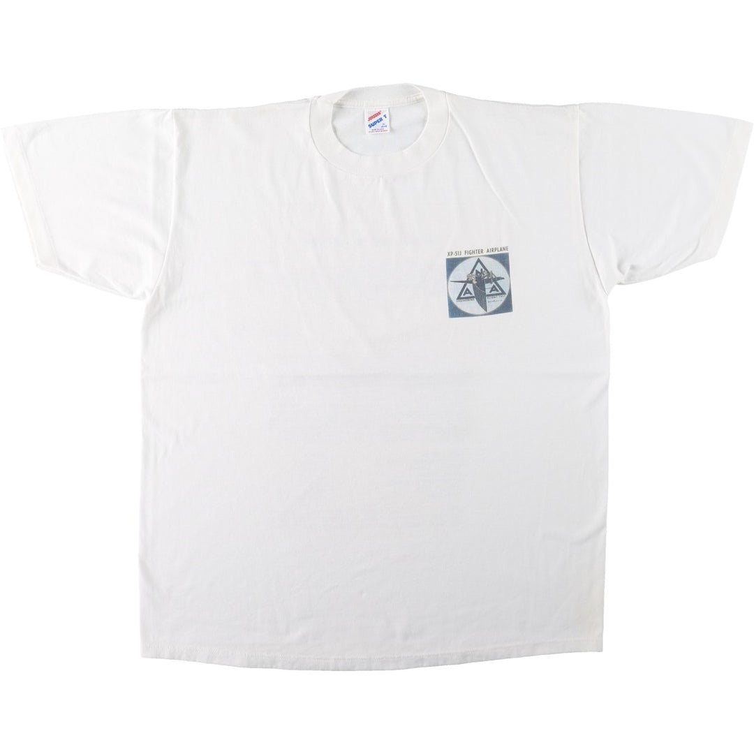90'S Jerzees Printed T-shirt Made in USA Men's XL Vintage cotton white type Vintage Second Hand