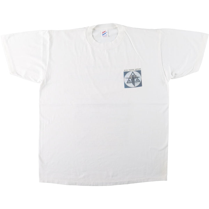 90'S Jerzees Printed T-shirt Made in USA Men's XL Vintage cotton white type Vintage Second Hand