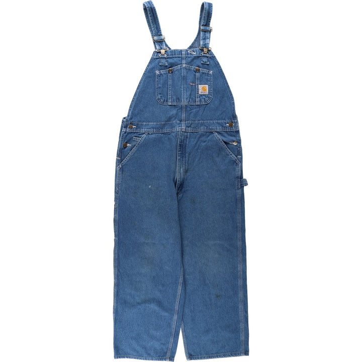 Carhartt denim overalls for men, equivalent to w37 cotton blue type Vintage Second Hand