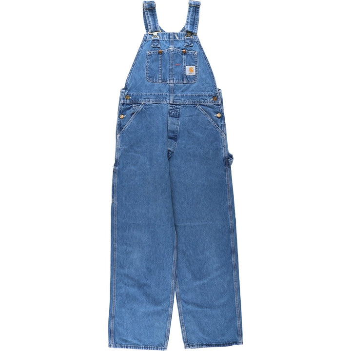 Carhartt Men's Denim Overalls (Size W32) unclear blue type Vintage Second Hand