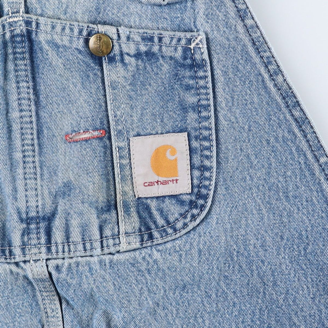 Big size Carhartt denim overalls for men, equivalent to W40. cotton blue type Vintage Second Hand
