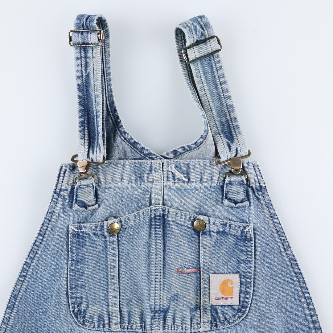 Big size Carhartt denim overalls for men, equivalent to W40. cotton blue type Vintage Second Hand