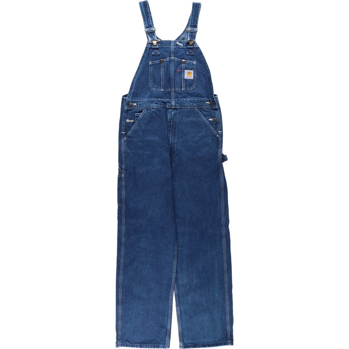 Carhartt denim overalls for men, equivalent to W33 cotton blue type Vintage Second Hand