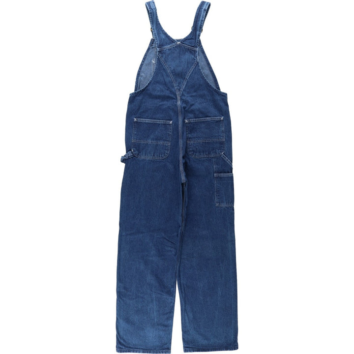 Carhartt denim overalls for men, equivalent to W33 cotton blue type Vintage Second Hand