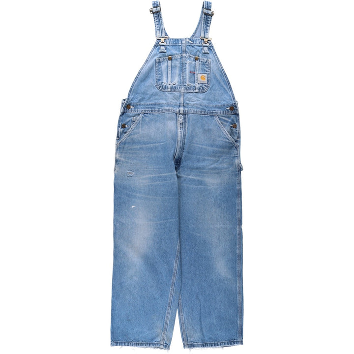 2000'S Carhartt denim overalls, men's size W39 (approx.) cotton blue type Vintage Second Hand