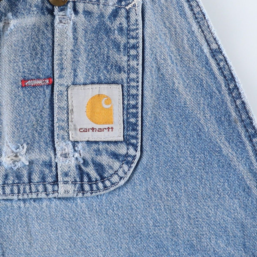 2000'S Carhartt denim overalls, men's size W39 (approx.) cotton blue type Vintage Second Hand