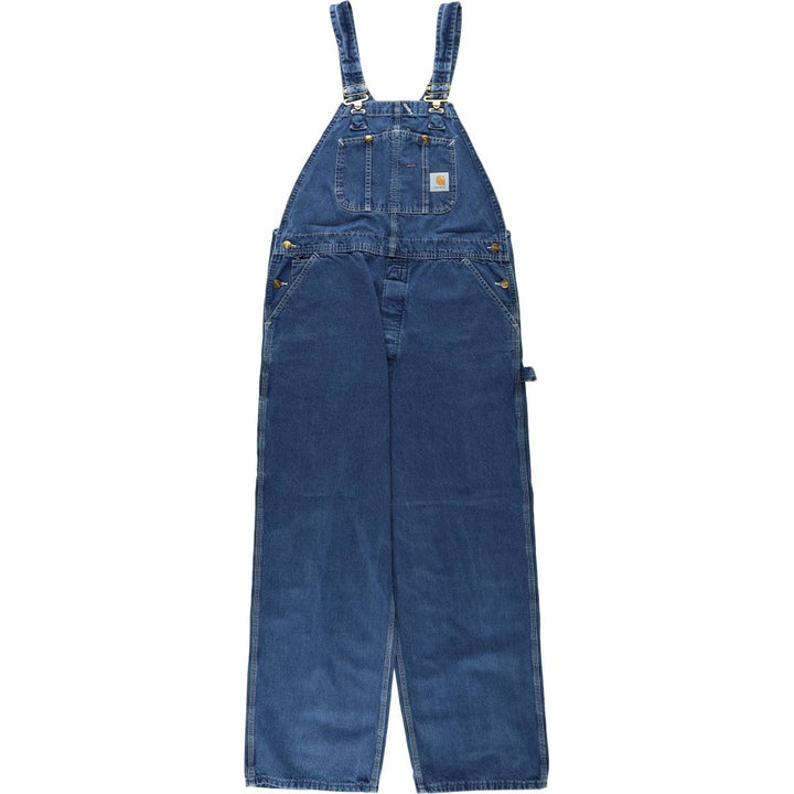 Carhartt denim overalls, made in the USA, men's size W38 (approx.). cotton blue type Vintage Second Hand