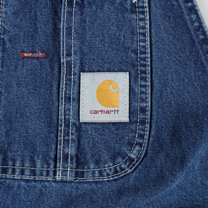 Carhartt denim overalls, made in the USA, men's size W38 (approx.). cotton blue type Vintage Second Hand