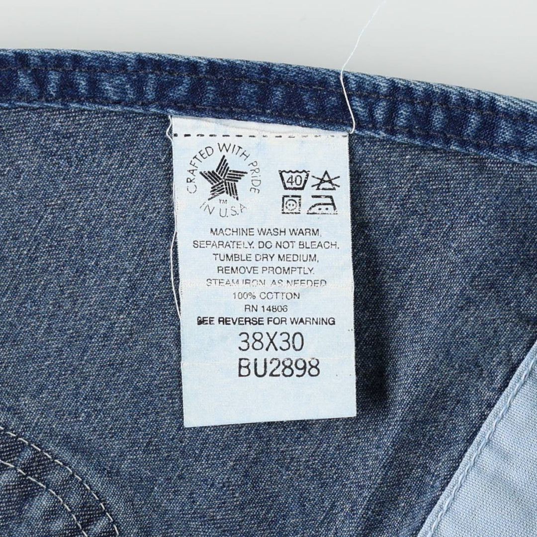 Carhartt denim overalls, made in the USA, men's size W38 (approx.). cotton blue type Vintage Second Hand