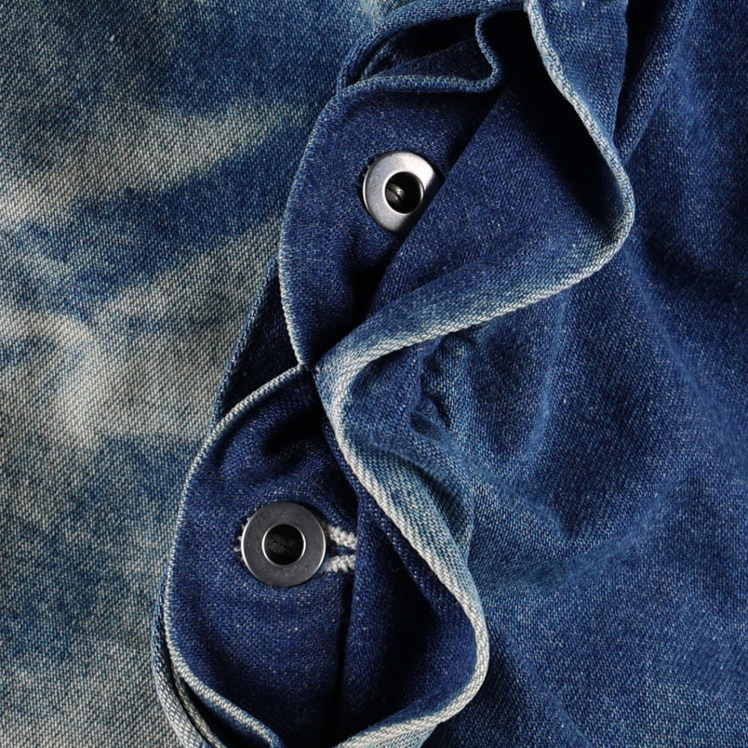 Carhartt painted denim overalls, made in the USA, men's size W32 (approx.). cotton blue type Vintage Second Hand