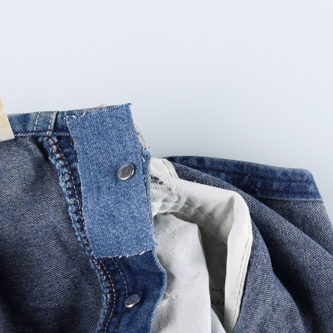 Carhartt painted denim overalls, made in the USA, men's size W32 (approx.). cotton blue type Vintage Second Hand