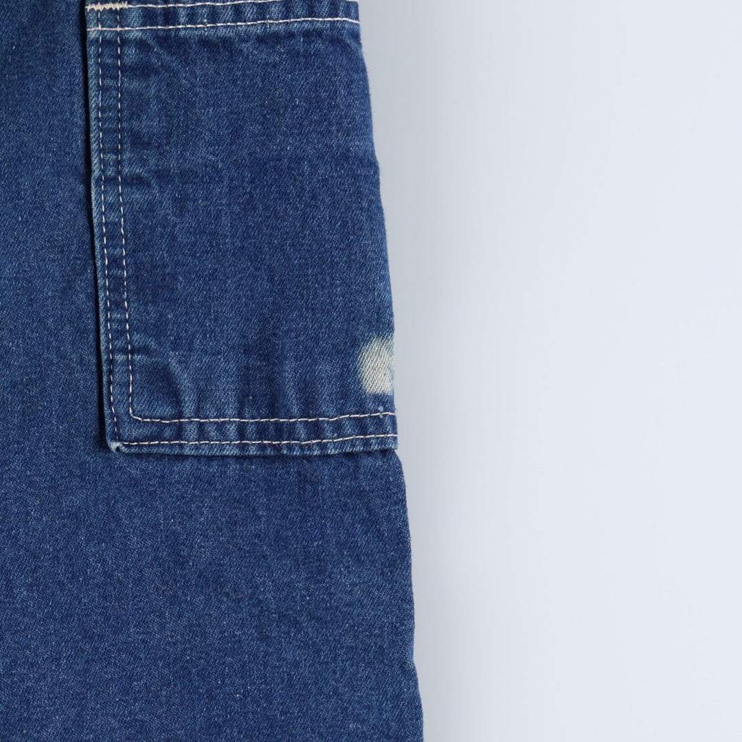 Carhartt painted denim overalls, made in the USA, men's size W32 (approx.). cotton blue type Vintage Second Hand