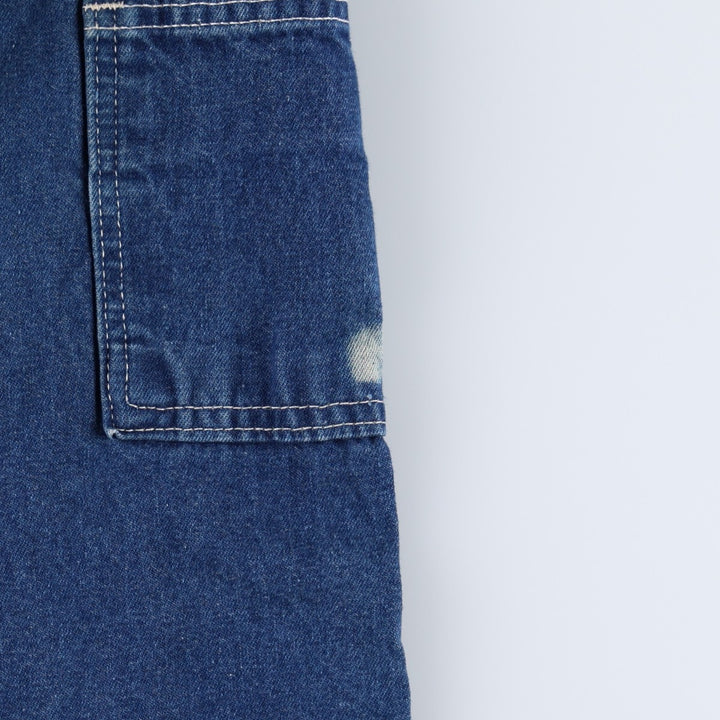 Carhartt painted denim overalls, made in the USA, men's size W32 (approx.). cotton blue type Vintage Second Hand
