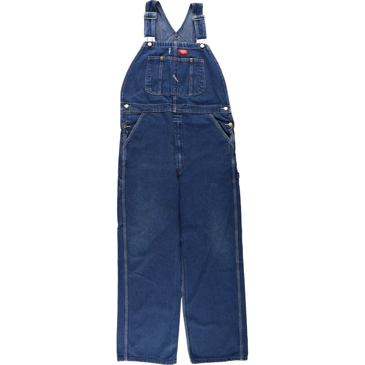 Dickies denim overalls for men, equivalent to W38 cotton blue type Vintage Second Hand
