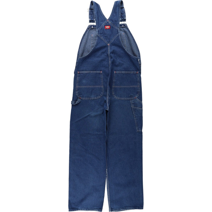 Dickies denim overalls for men, equivalent to W38 cotton blue type Vintage Second Hand