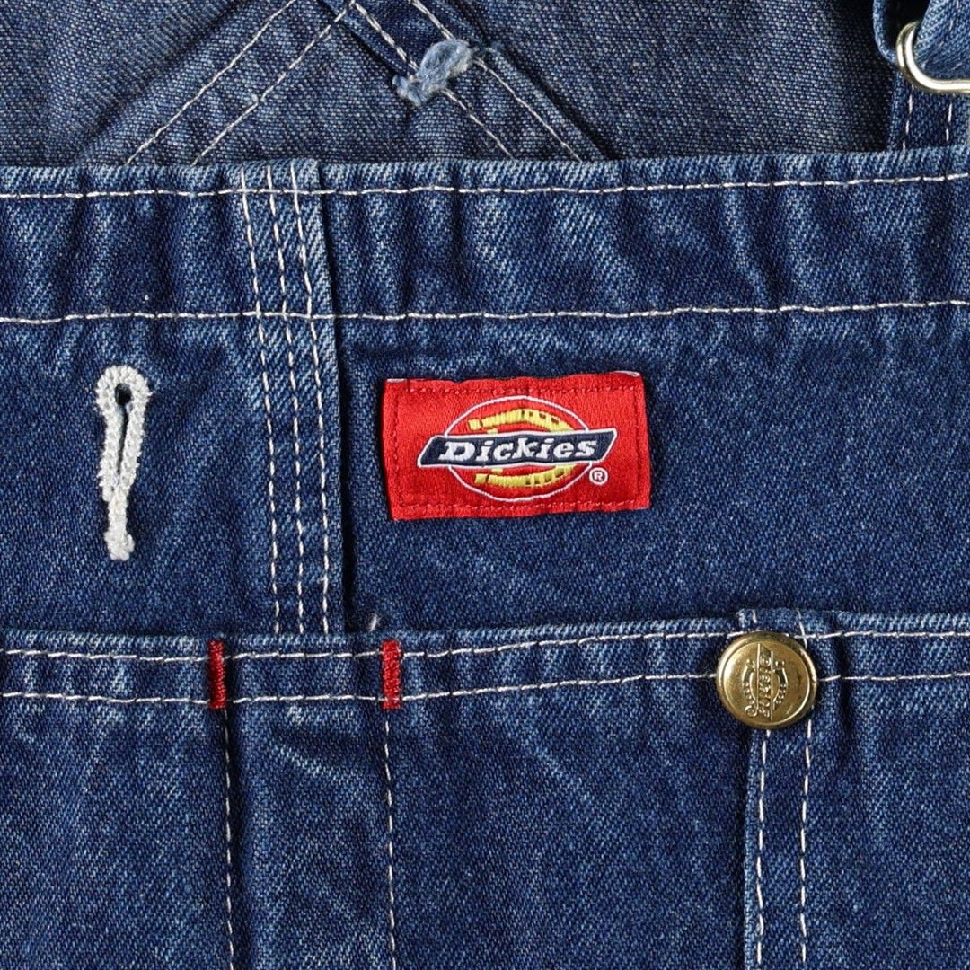 Dickies denim overalls for men, equivalent to W38 cotton blue type Vintage Second Hand