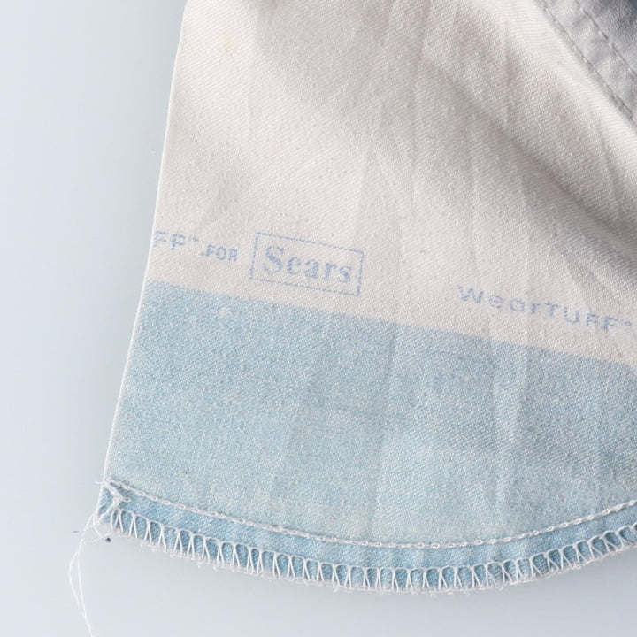 1990'S Sears ROEBUCKS denim overalls, men's size W37 (approx.), vintage. unclear blue type Vintage Second Hand