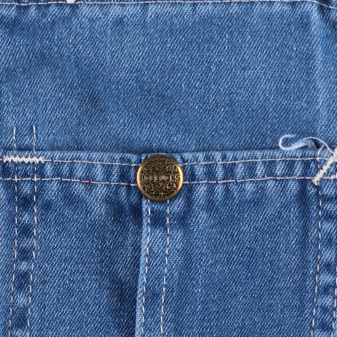 1990'S Sears ROEBUCKS denim overalls, men's size W37 (approx.), vintage. unclear blue type Vintage Second Hand