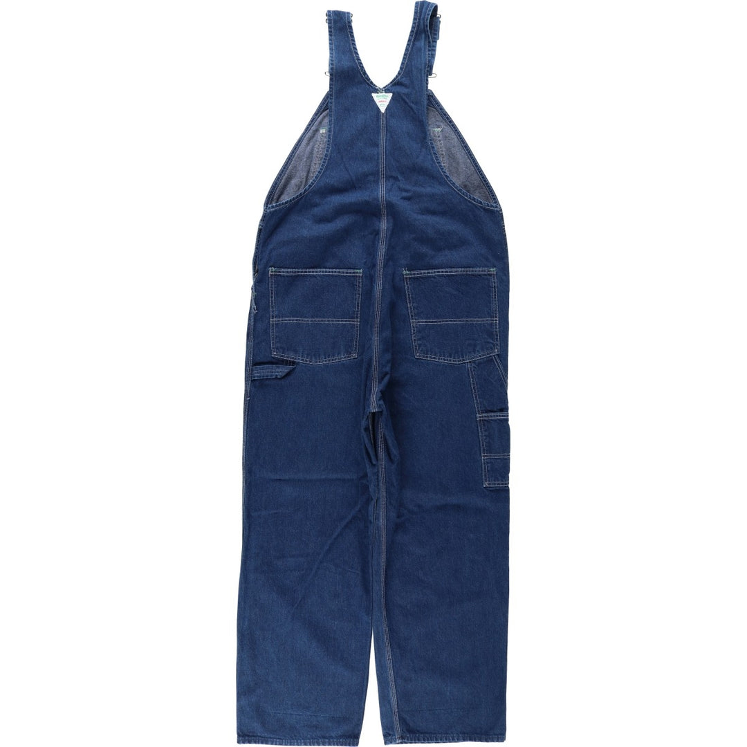 Big size 70s-80'S Osh Kosh denim overalls, made in the USA, men's size W42 (approx.). cotton blue type Vintage Second Hand