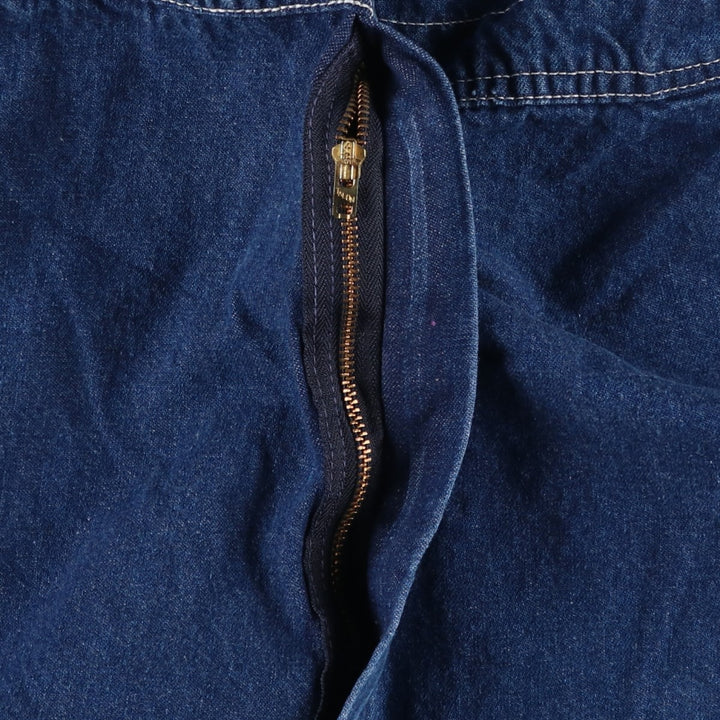 Big size 70s-80'S Osh Kosh denim overalls, made in the USA, men's size W42 (approx.). cotton blue type Vintage Second Hand