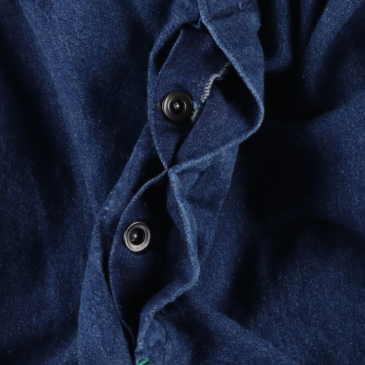 Pointer Bat-Dyed Denim Overalls, Made in USA, Men's Size W39 (approx.) cotton blue type Vintage Second Hand