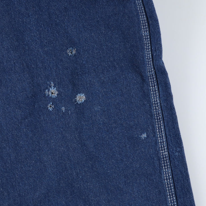 Pointer Bat-Dyed Denim Overalls, Made in USA, Men's Size W39 (approx.) cotton blue type Vintage Second Hand