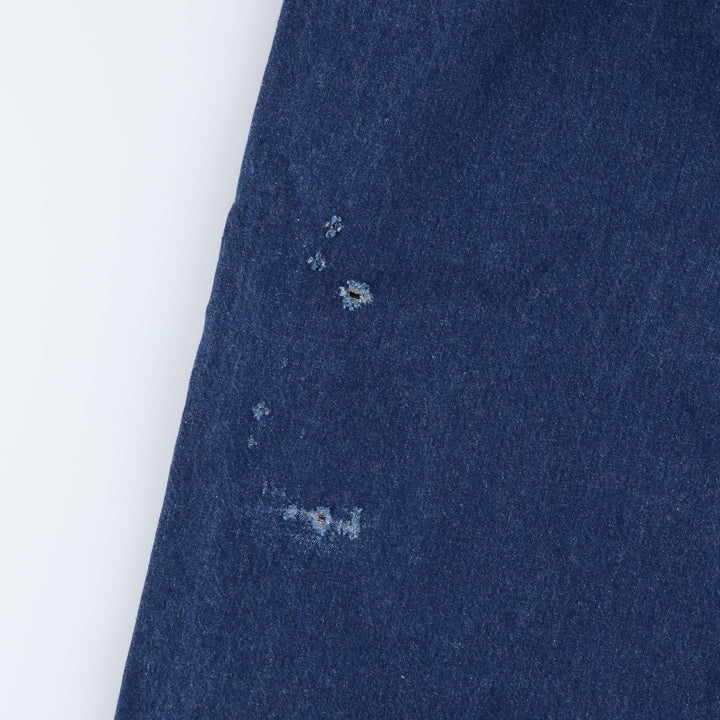 Pointer Bat-Dyed Denim Overalls, Made in USA, Men's Size W39 (approx.) cotton blue type Vintage Second Hand