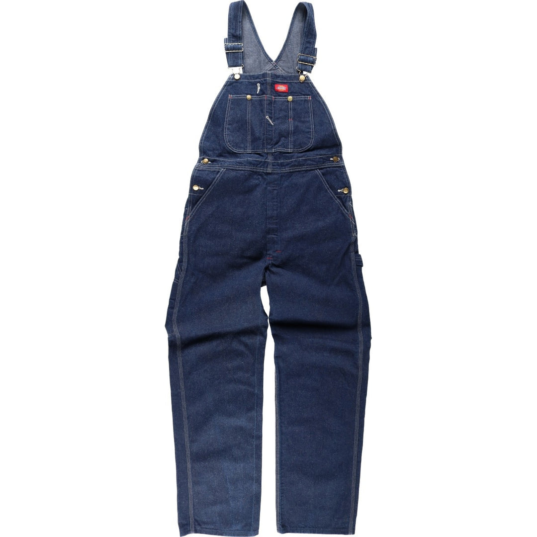 Dickies denim overalls for men, equivalent to W35 unclear navy blue type Vintage Second Hand