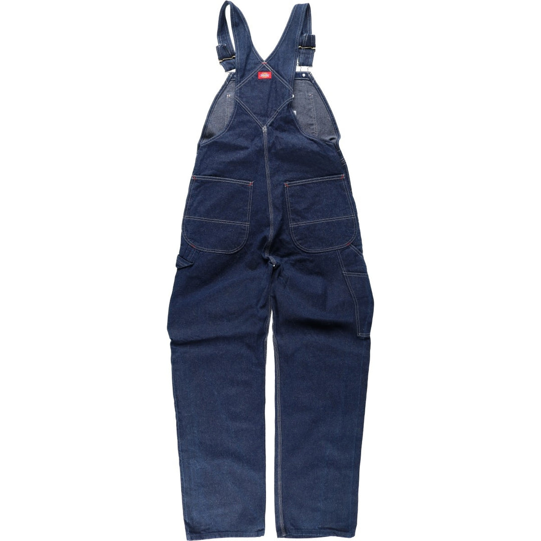Dickies denim overalls for men, equivalent to W35 unclear navy blue type Vintage Second Hand