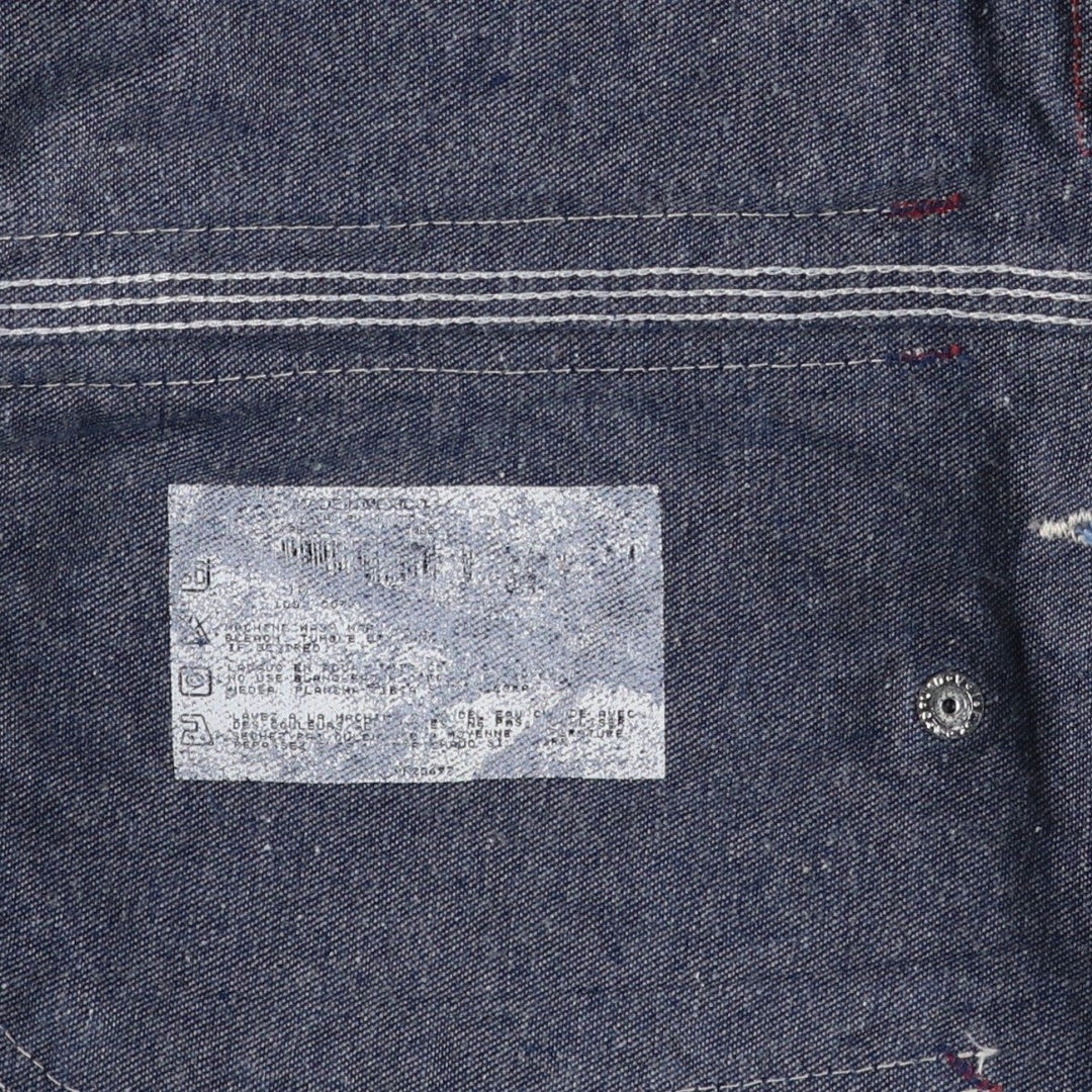 Dickies denim overalls for men, equivalent to W35 unclear navy blue type Vintage Second Hand