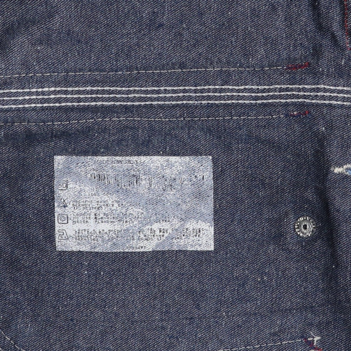 Dickies denim overalls for men, equivalent to W35 unclear navy blue type Vintage Second Hand
