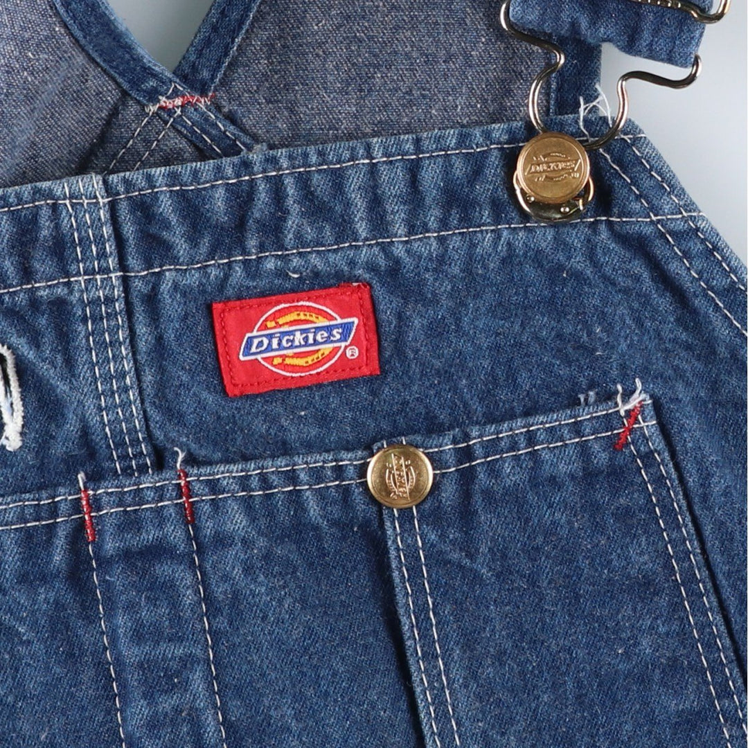 Big size Dickies denim overalls, made in the USA, men's size W40 equivalent. cotton blue type Vintage Second Hand