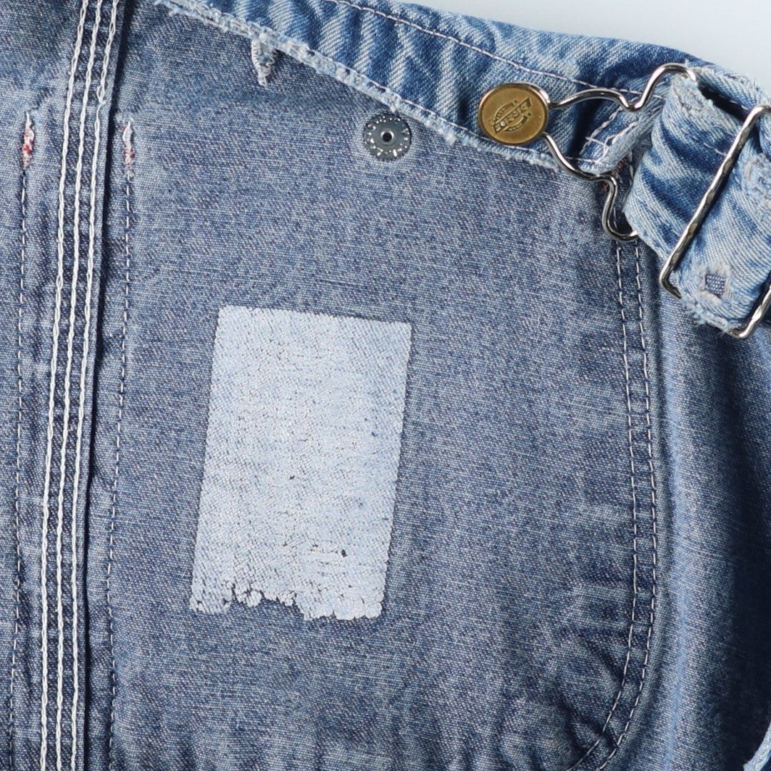Dickies Men's Oversized Denim Overalls (Size W41) unclear blue type Vintage Second Hand