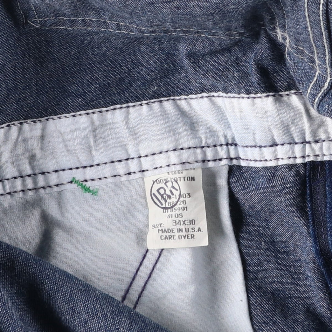 1960s-1970'S Osh Kosh denim overalls, made in USA, men's size W36 (approx.), vintage. cotton blue type Vintage Second Hand