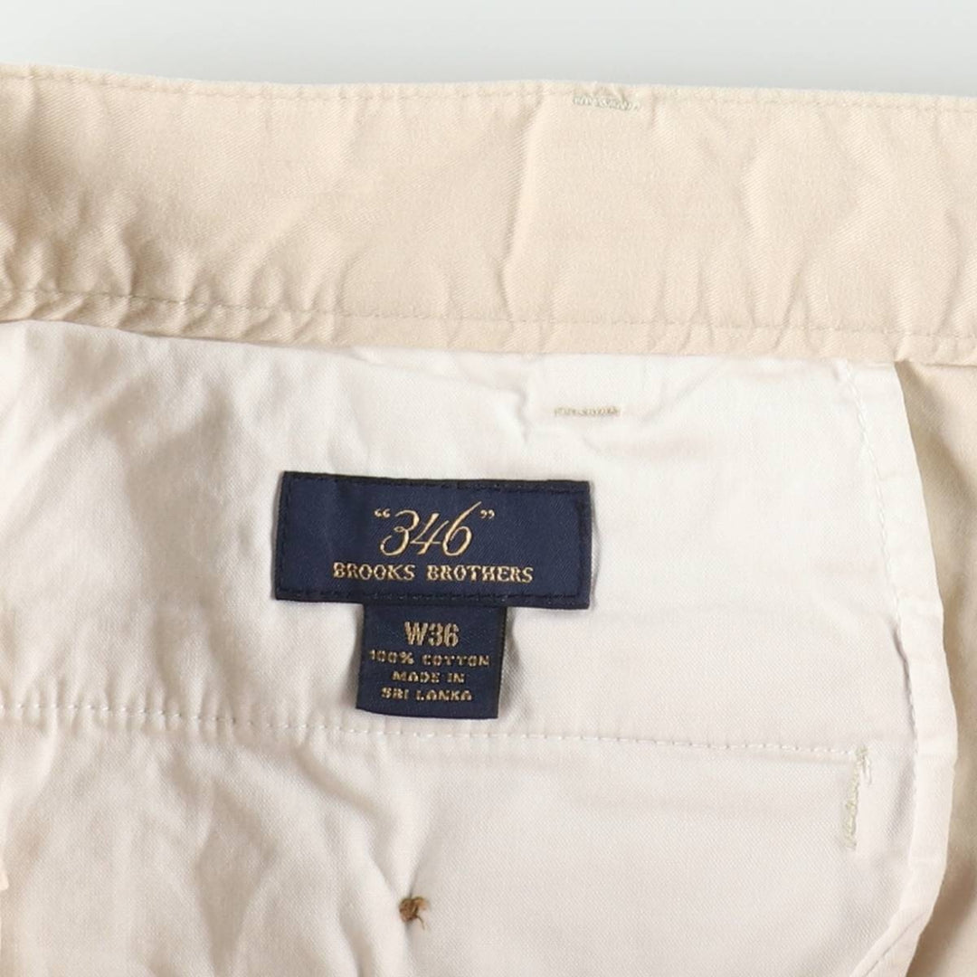 Brooks Brothers 346 Chino Shorts, Men's Size W37 (approx.) cotton Beige type Vintage Second Hand