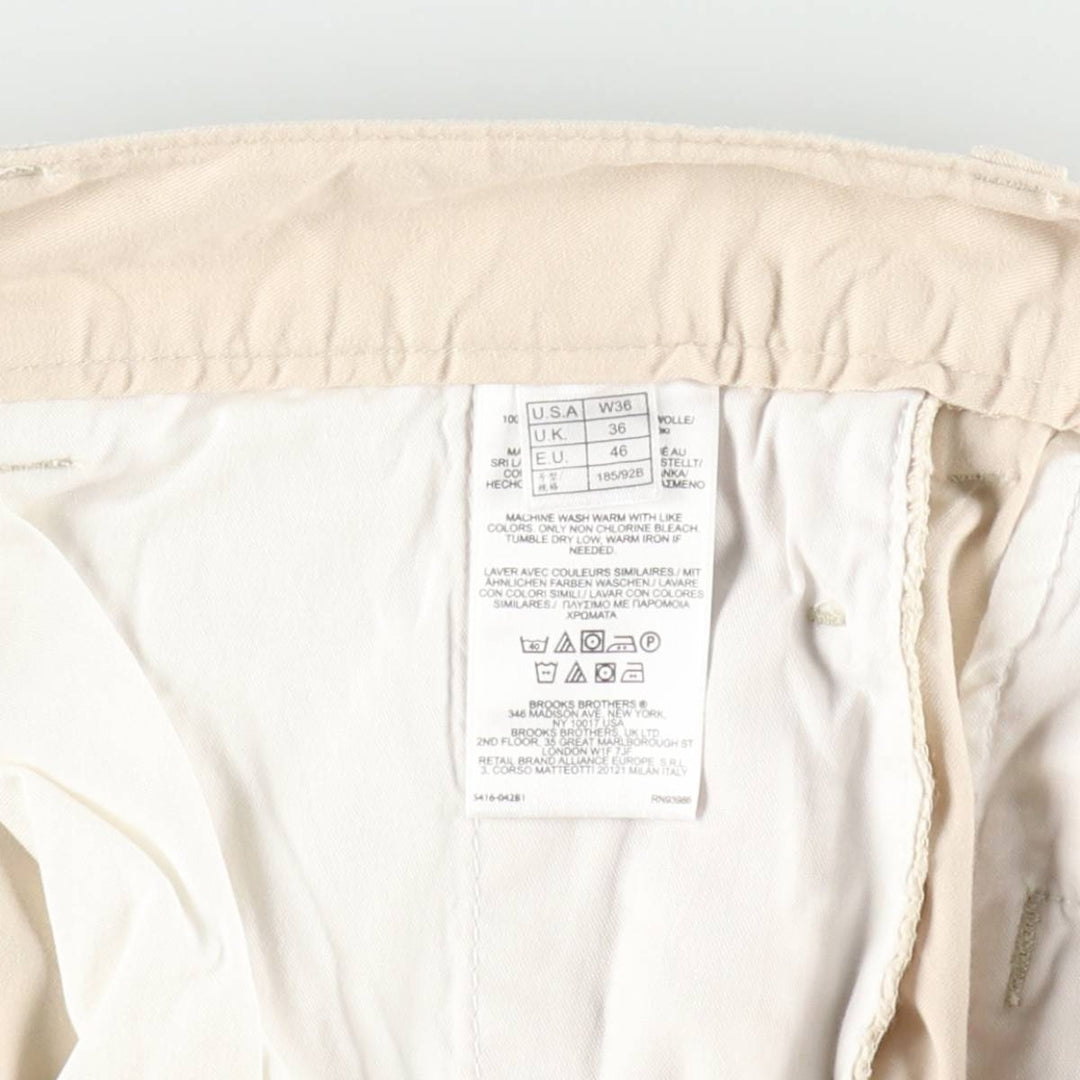 Brooks Brothers 346 Chino Shorts, Men's Size W37 (approx.) cotton Beige type Vintage Second Hand