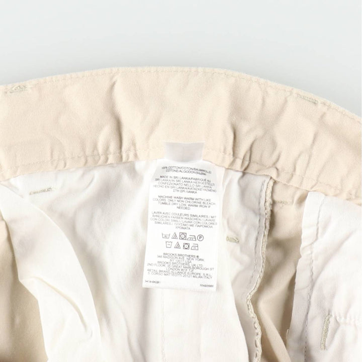 Brooks Brothers 346 Chino Shorts, Men's Size W37 (approx.) cotton Beige type Vintage Second Hand